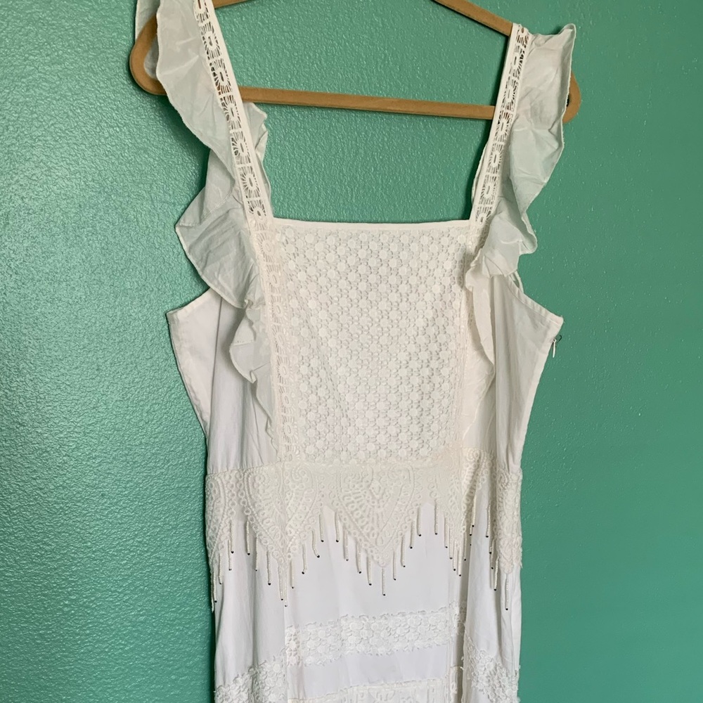 Anthropologie Peasant Beaded Dress
